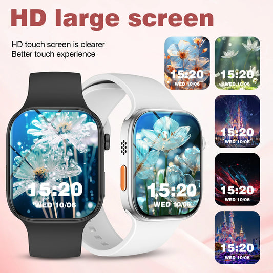 Smart watch, wireless calling, message reminder, multi-sport mode, 2.01-inch HD screen, unisex