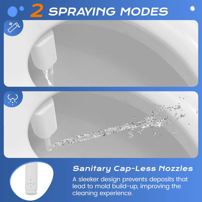 Ultra-Slim Bidet Attachment for Toilet - Dual Nozzle (Frontal & Self Cleaning)