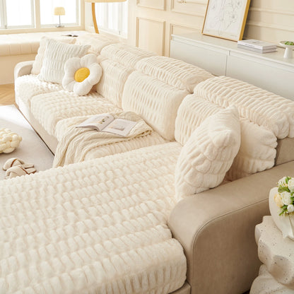 Couch Cushion Covers Individual Large Stretch Imitation fur Sofa Cushion Covers