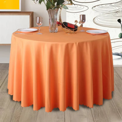 Wedding Decoration Table Cloth Round Table Cover Polyester Plain Colour Hotel Banquet Events Birthday Party Celebration Holiday