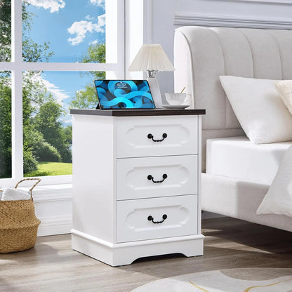 Farmhouse Cherry Wood Chest of Drawers for Bedroom Dresser, Rustic Wide Drawers Dressers