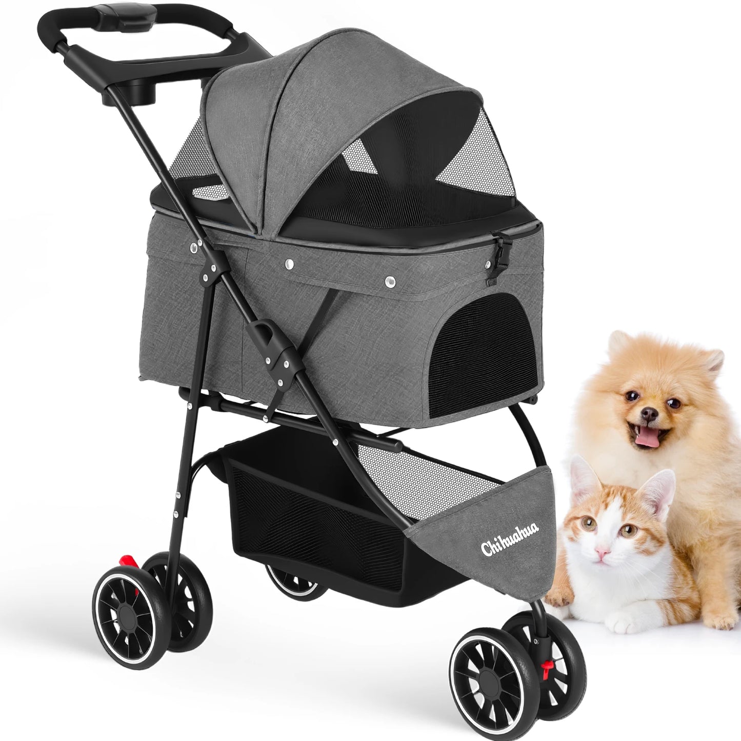 Pet Stroller Travel Portable Dog Stroller Foldable Dog Cat Carrier Strolling
