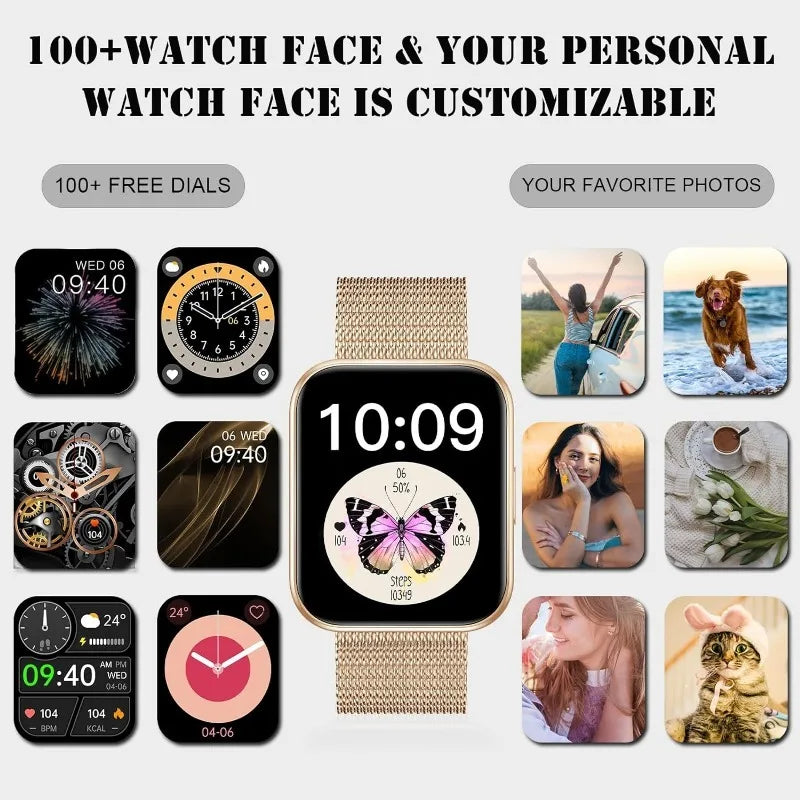 1.85"HD Smart Watch for Women, AI Voice Smart Watch for Android/for iPhone, Sport Watch