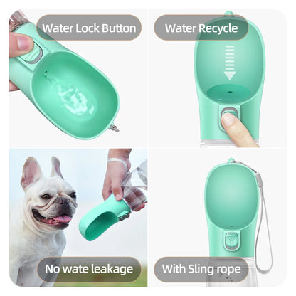 Dog Water Bottle For Pet Dogs Cats Water Feeder Bowls Outdoor Travel Leakproof