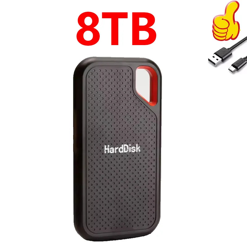 SSD 128TB High Speed External Hard Drive 1TB Hard Disk 2TB 4TB USB 3.1 Storage Device for Laptop/PC/Phone