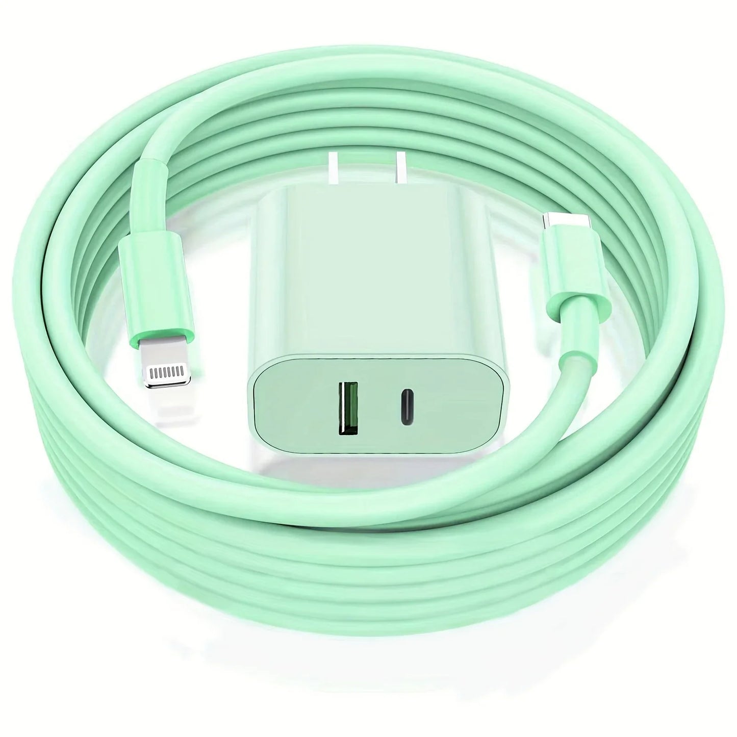 40W Quick Dual Port Charger For IPhone Charger With 6FT Lightning Cord Compatible For IPhone 14 13 12 11 Pro Max