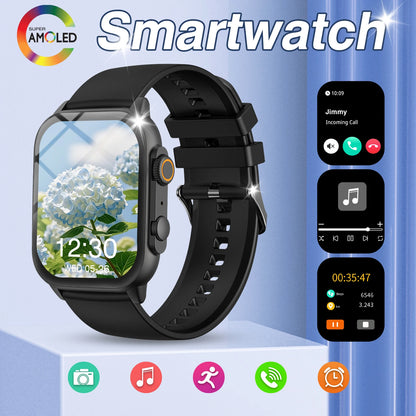 Smart watch, wireless calling, message reminder, multi-sport mode, 2.01-inch HD screen, unisex