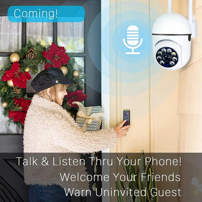 Wireless Monitoring Camera 360 degree intercom 1080P Home Security Camera Remote HD Night Vision Camera
