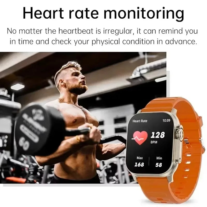 New Smartwatch Men 49mm Series 8 2.3"AMOLED Screen, Waterproof For Apple Watch IWO Ultra 8 Smart Watches 2025 Android