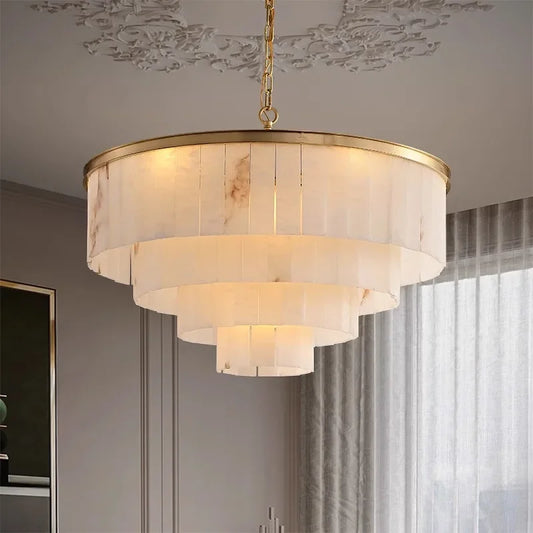 Full copper resin living room chandelier luxury marble dining room bedroom study