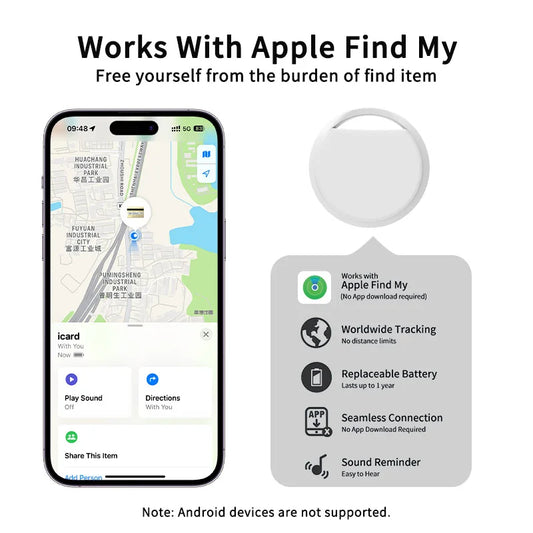 Air tag Smart Bluetooth Tracker Tag Works with Find My APP (iOS Only) Search Locator Device