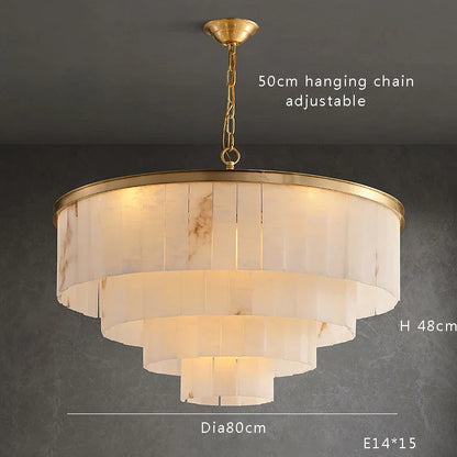 Full copper resin living room chandelier luxury marble dining room bedroom study