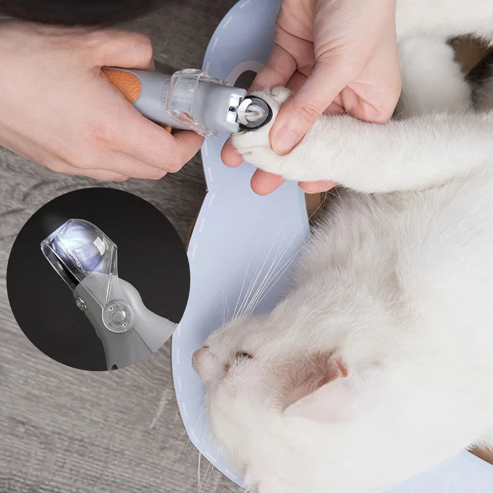 Professional Pet Nail Clipper Scissors With LED Light Cat Dog Nail Clipper Tool Scissors Nail Toeclaw Cutter