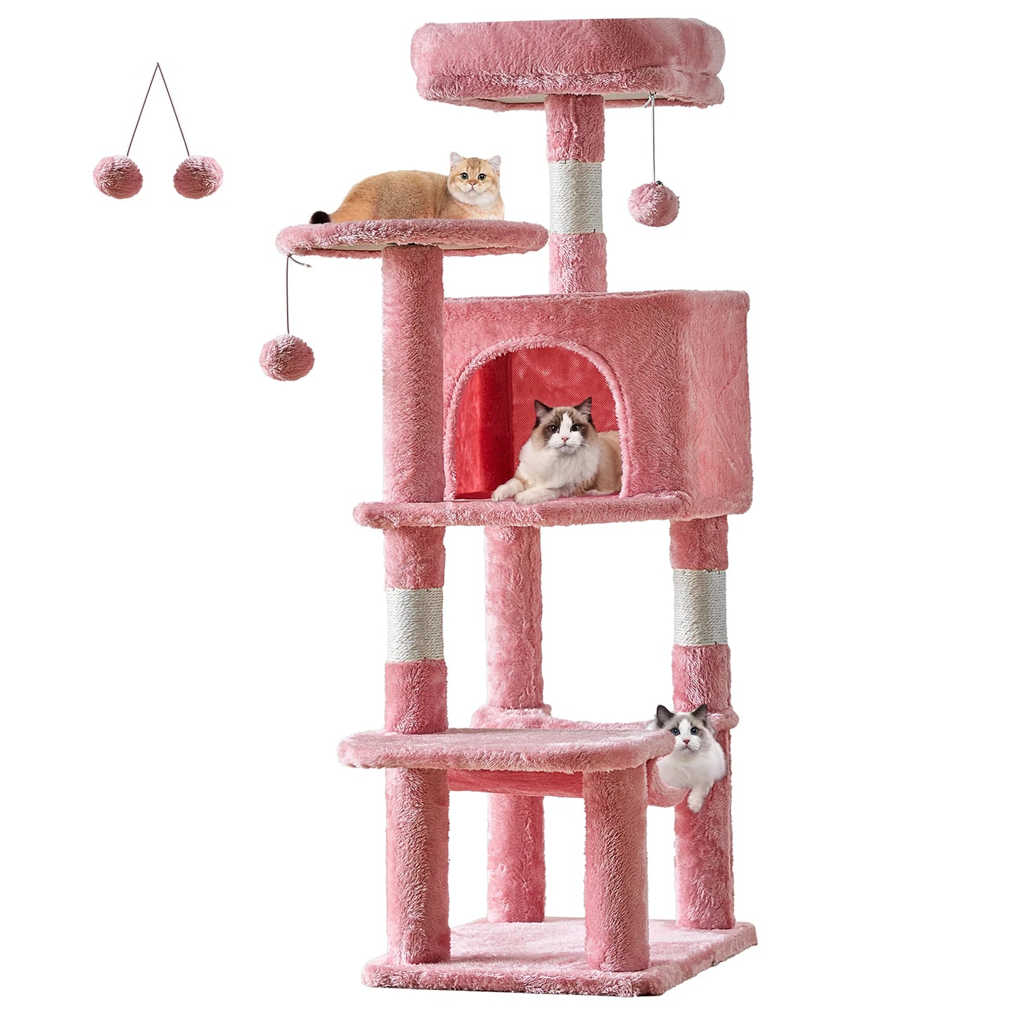l Multi-Cat Climbing Tower for Pet Furniture Natural Sisal Scratching Posts Stable Pet House