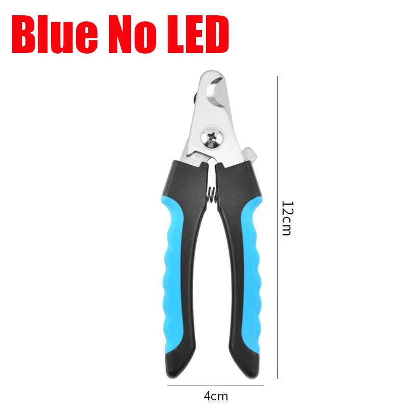 Professional Pet Nail Clipper Scissors With LED Light Cat Dog Nail Clipper Tool Scissors Nail Toeclaw Cutter