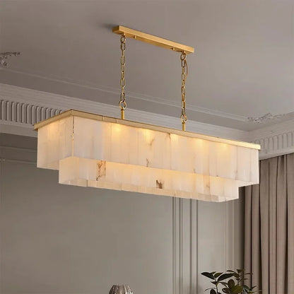 Full copper resin living room chandelier luxury marble dining room bedroom study