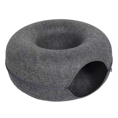 B-Tunnel Donut Cat Bed Interactive Tunnel Pet Felt Indoor Toys Cats House Kitten Training Toy
