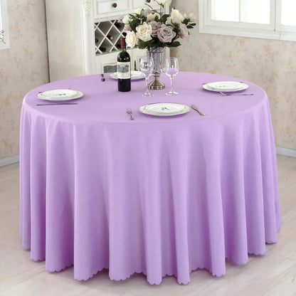 Wedding Decoration Table Cloth Round Table Cover Polyester Plain Colour Hotel Banquet Events Birthday Party Celebration Holiday