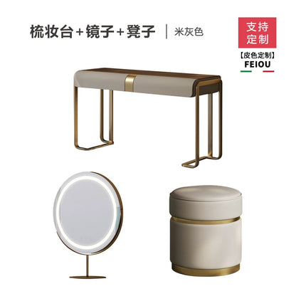 Bedroom Led Light Dressing Table Mirror Luxury Drawer European Dressing Table Girls Makeup