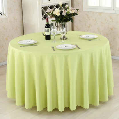 Wedding Decoration Table Cloth Round Table Cover Polyester Plain Colour Hotel Banquet Events Birthday Party Celebration Holiday