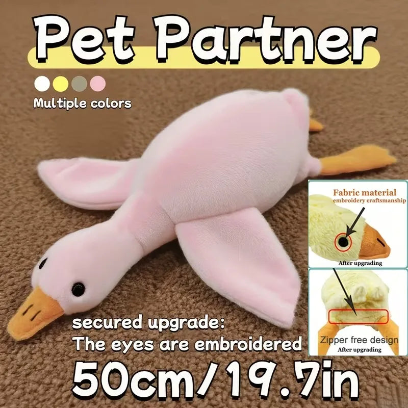 Soft Colorful Duck Plush Toy for Cats Dogs Relax Pet Companion Anxiety-Relieving Dog Buddy Energy Release
