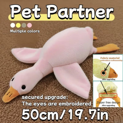 Soft Colorful Duck Plush Toy for Cats Dogs Relax Pet Companion Anxiety-Relieving Dog Buddy Energy Release
