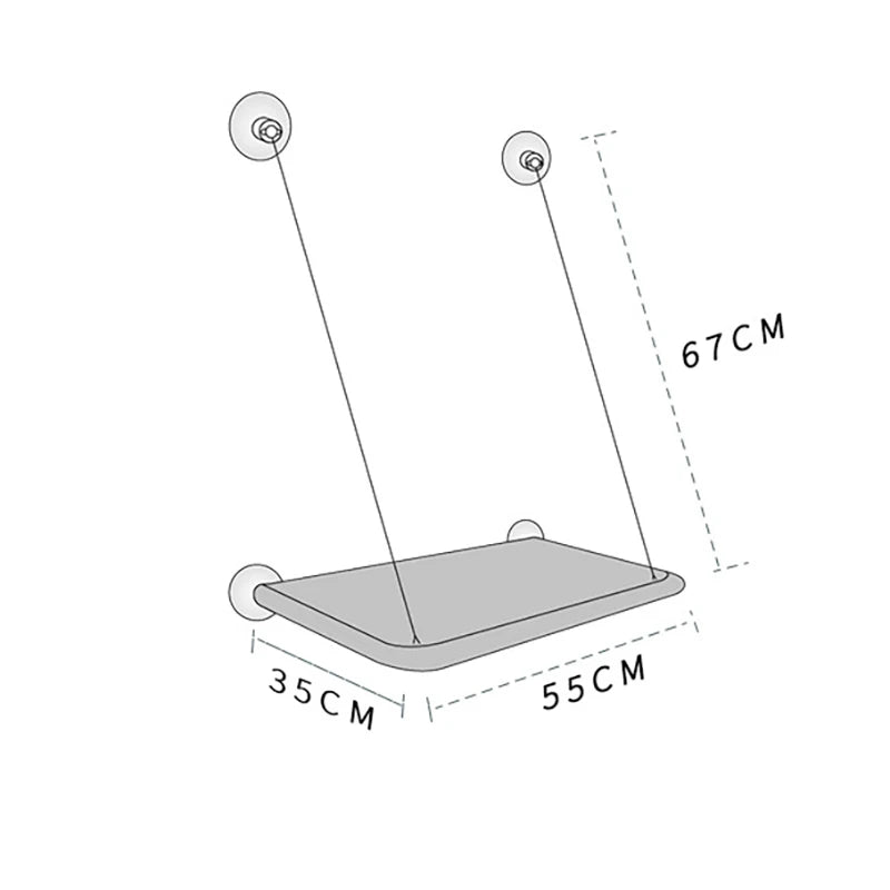 Hammock Aerial Hanging Cat Bed Climbing Frame Sunny Window Seat Nest Bearing 20kg Pet Accessories