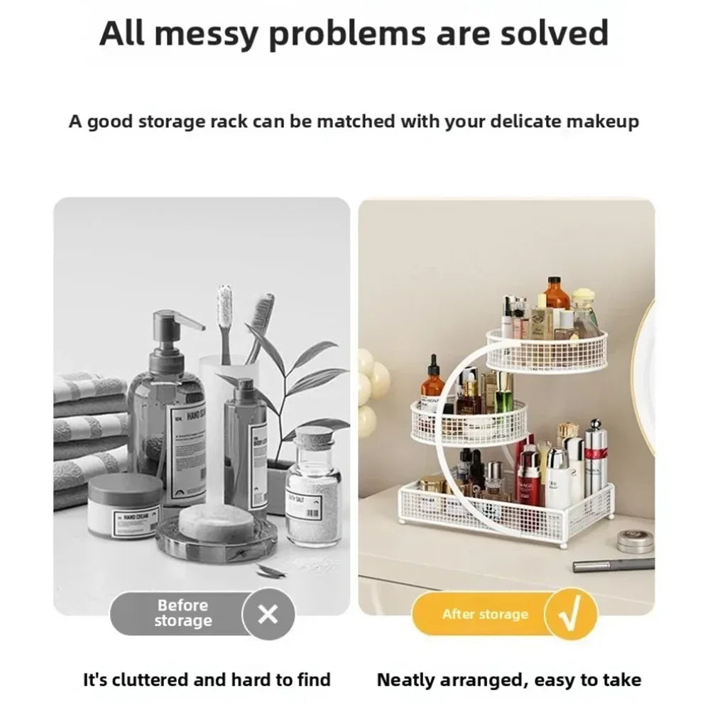 1PC Makeup Storage Rack Cosmetic, Organizing Box Multi-layer Skincare Lightweight No-Installation