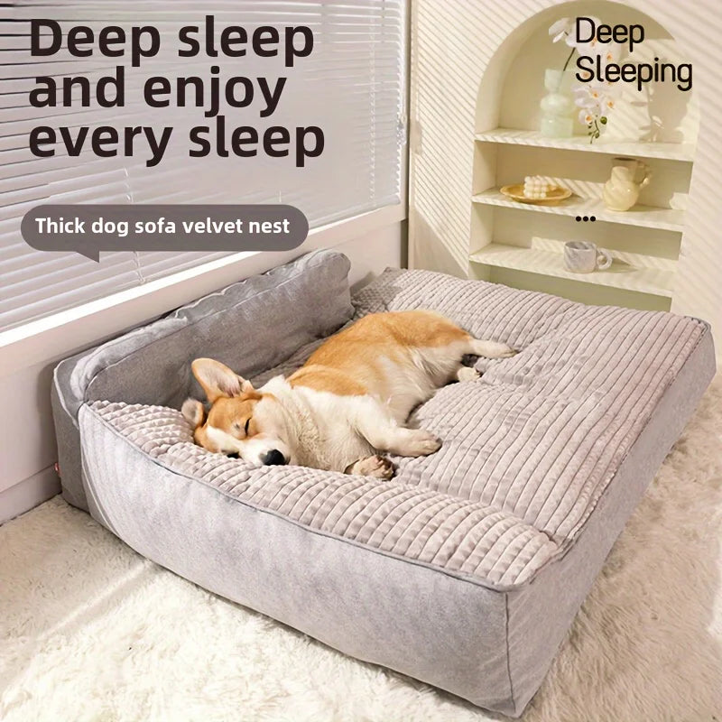 Pet Bed Kennel Non-Slip Winter Warm Small Dog Kennel Sleeping Removed Washed Soft Puppy Cushion