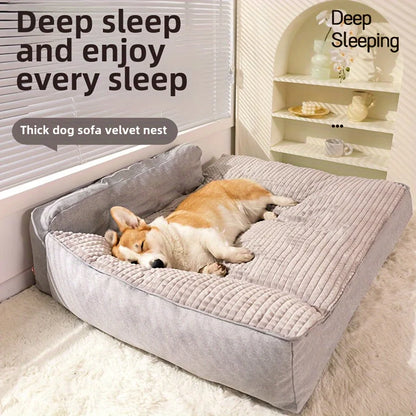 Pet Bed Kennel Non-Slip Winter Warm Small Dog Kennel Sleeping Removed Washed Soft Puppy Cushion