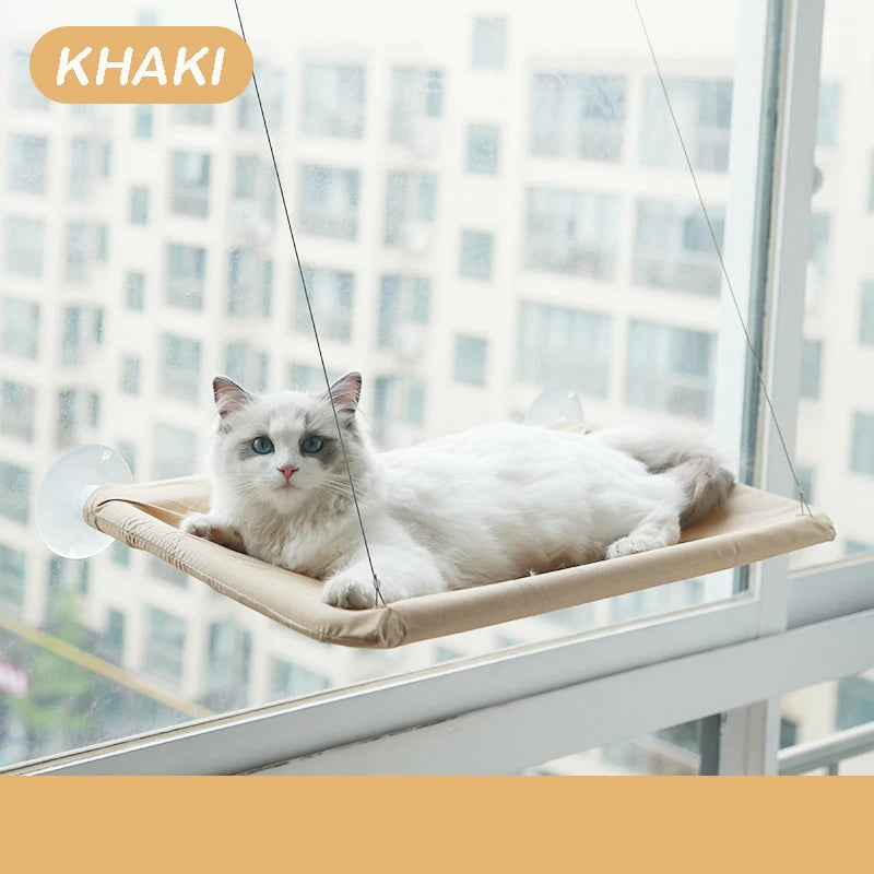 Hammock Aerial Hanging Cat Bed Climbing Frame Sunny Window Seat Nest Bearing 20kg Pet Accessories