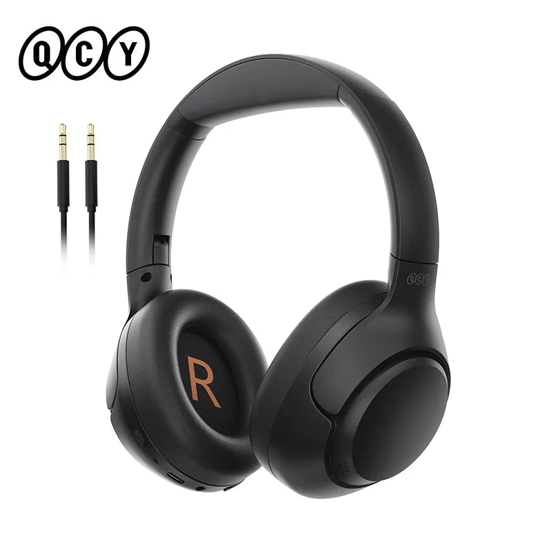 Wireless Headphones Bluetooth 5.4 Hi-Res Audio Over Ear Headset 43dB Hybrid Active Noise Cancellation Earphones