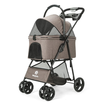 3 in 1 Pet Stroller with Removable Carrier, Folding Stroller for Small/Medium Dogs and Cats, Waterproof