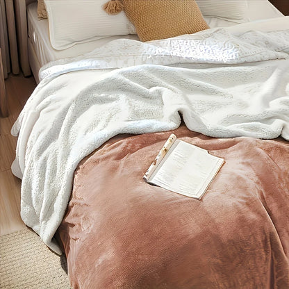 Sherpa Fleece Bed Blanket Twin Size Super Soft Fluffy Microfiber Couch Throw Velvet Double Reversible