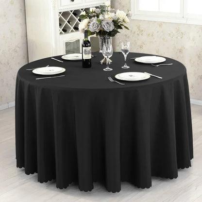 Wedding Decoration Table Cloth Round Table Cover Polyester Plain Colour Hotel Banquet Events Birthday Party Celebration Holiday