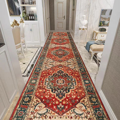 Retro Persian Style Living Room Hall Carpet Stairway Hallway Stairs Home Decor Corridor Aisle Runner Rug Kitchen Mat Customized