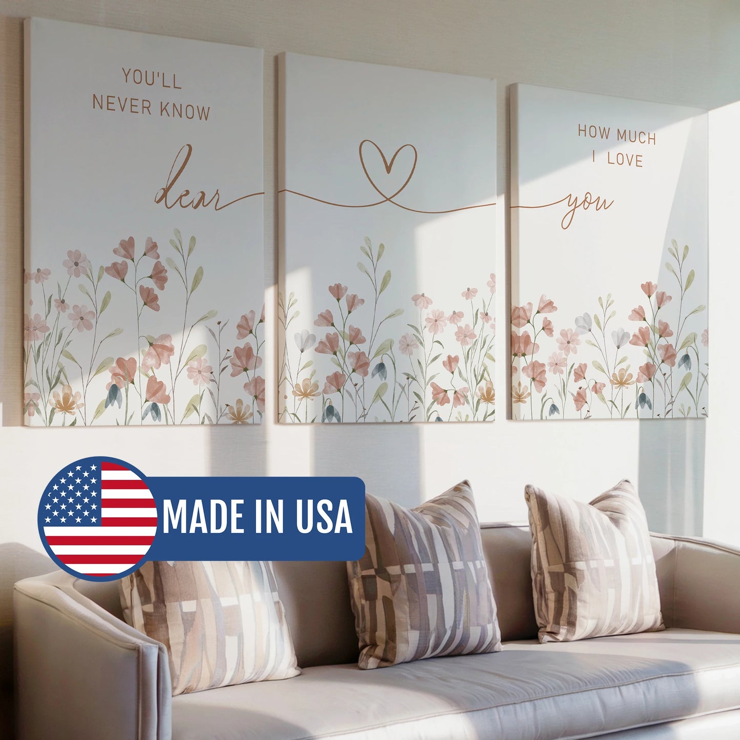 Wildflower Nursery Flower Wall Art Prints Canvas Painting Poster Picture For Living Bedroom Home Decor