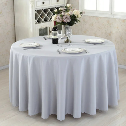 Wedding Decoration Table Cloth Round Table Cover Polyester Plain Colour Hotel Banquet Events Birthday Party Celebration Holiday