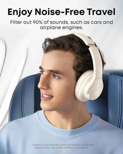 Soundcore by Anker Q20i Hybrid Active Noise Cancelling Headphones, Wireless Over-Ear Bluetooth, 40H Playtime  (Refurbished)