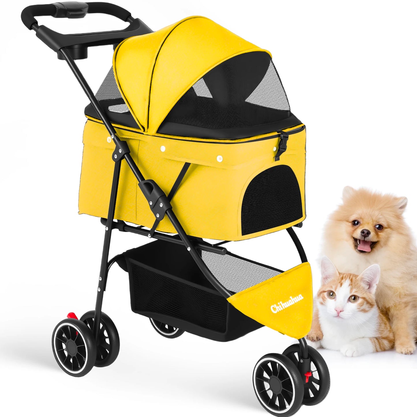 Pet Stroller Travel Portable Dog Stroller Foldable Dog Cat Carrier Strolling