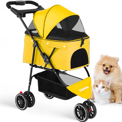 Pet Stroller Travel Portable Dog Stroller Foldable Dog Cat Carrier Strolling