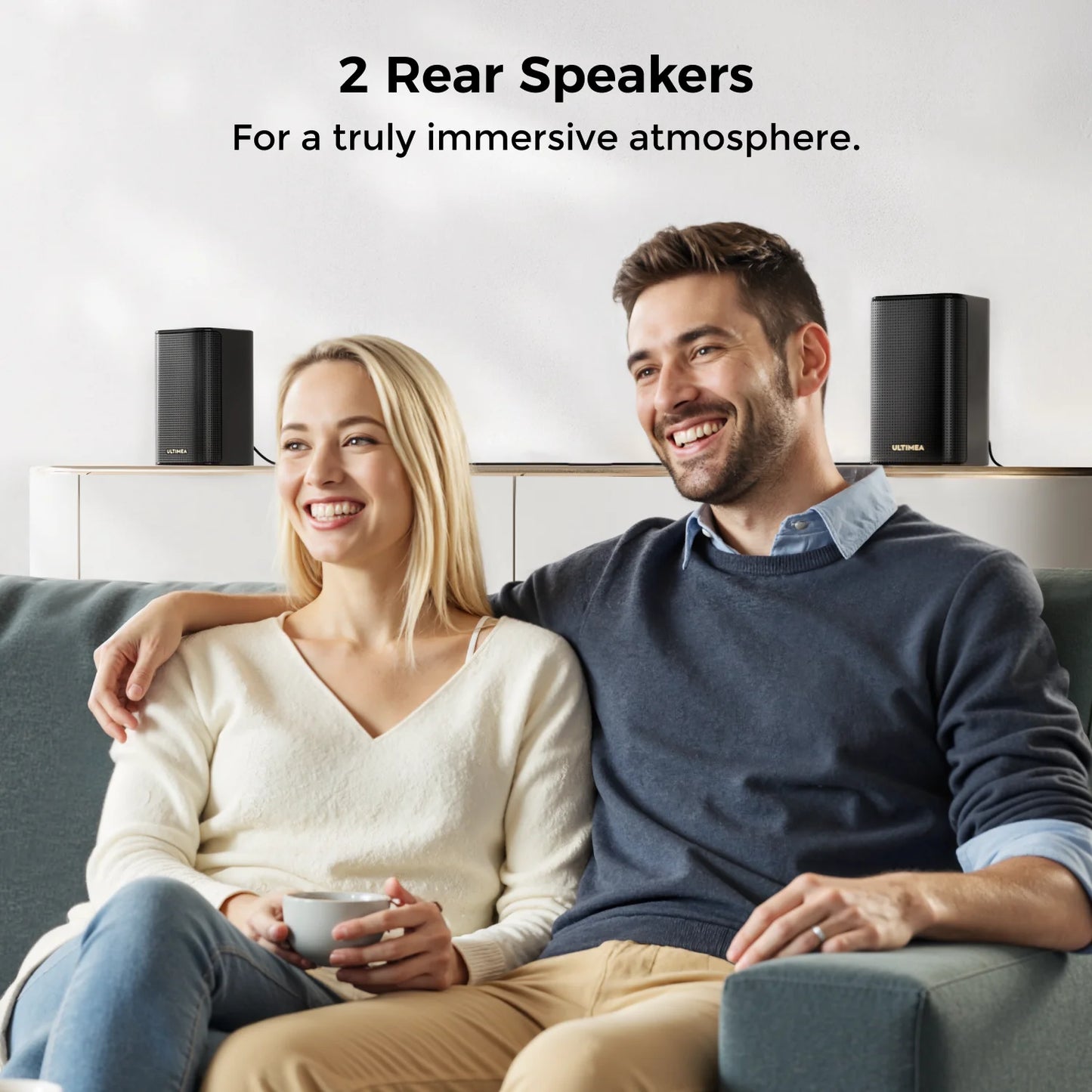 ULTIMEA Surround Sound Home Theater System for TV with 2 Surround Speakers