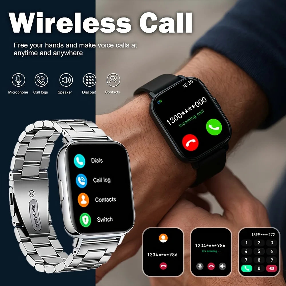 Smart Watch - Multi-Function Fitness Tracker with Call/Message/Weather/Alarm/Remote Camera Control,