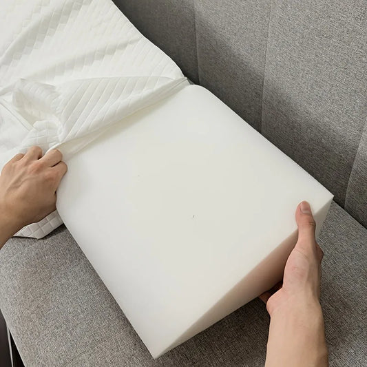 Bed Wedge Pillow - Adjustable 0-7" Gap Filler for Headboard & Mattress/Wall, Backrest
