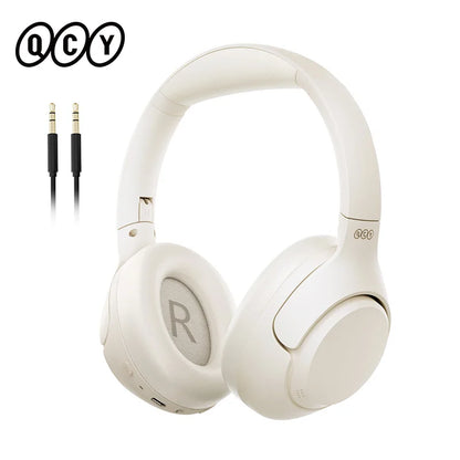 Wireless Headphones Bluetooth 5.4 Hi-Res Audio Over Ear Headset 43dB Hybrid Active Noise Cancellation Earphones