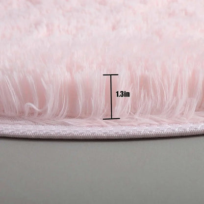Super Soft Plush Round Rug Mat Fluffy White Carpets For Living Room Home Decor Bedroom Kid Room