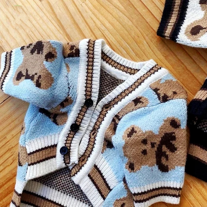 Luxury Dog Clothes Chihuahua Pet Striped Cardigan Sweater Bichon Frise Puppy Kitten Dog Warm Coat Cat Dog