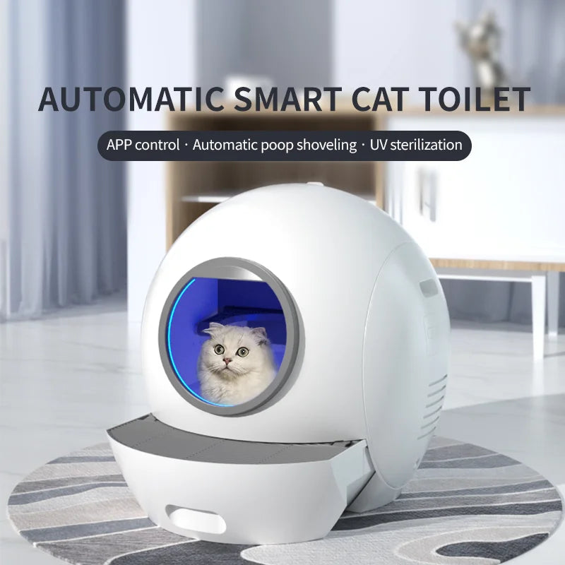 Automatic Cat Litter Box Large WIFI Controlled Cleaning Intelligent Luxury Cat Litter Pan