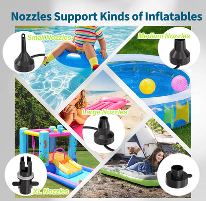 Electric Air Pump for Inflatable Pool Toys - High Power Quick-Fill Air Mattress Inflator Deflator Pump for Pool Float Raft Airbe