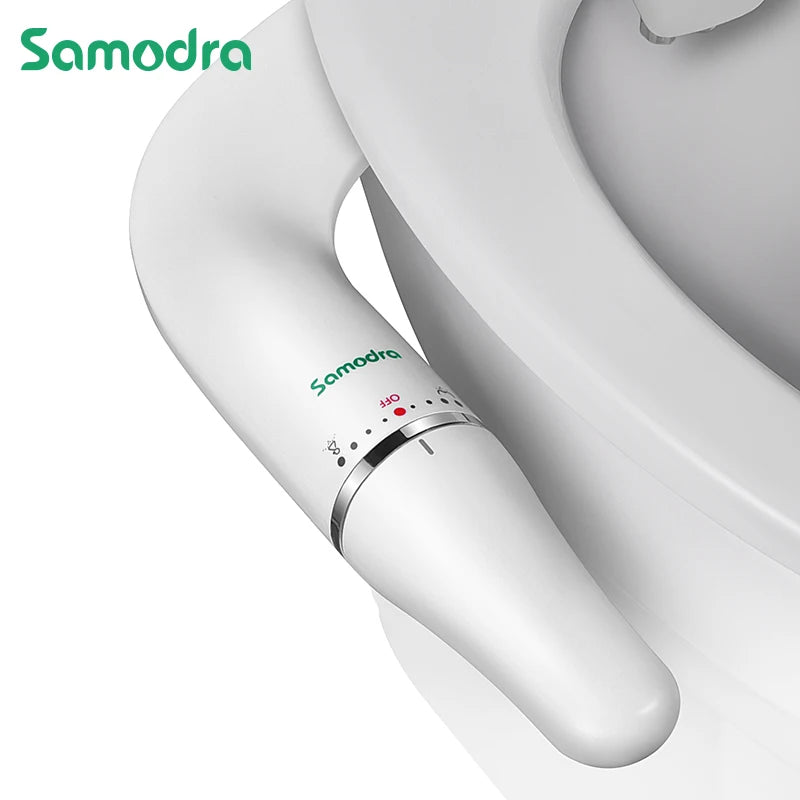 SAMODRA Toilet Bidet Ultra-Slim Bidet Toilet Seat Attachment With Brass Inlet Adjustable Water Pressure